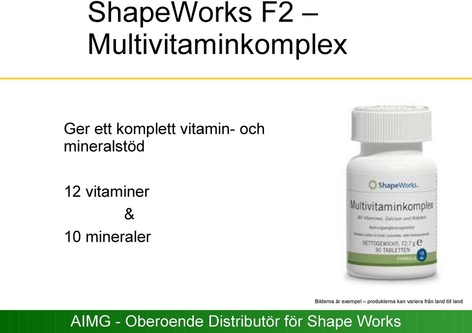 vitaminer & 10 mineraler Bilderna är