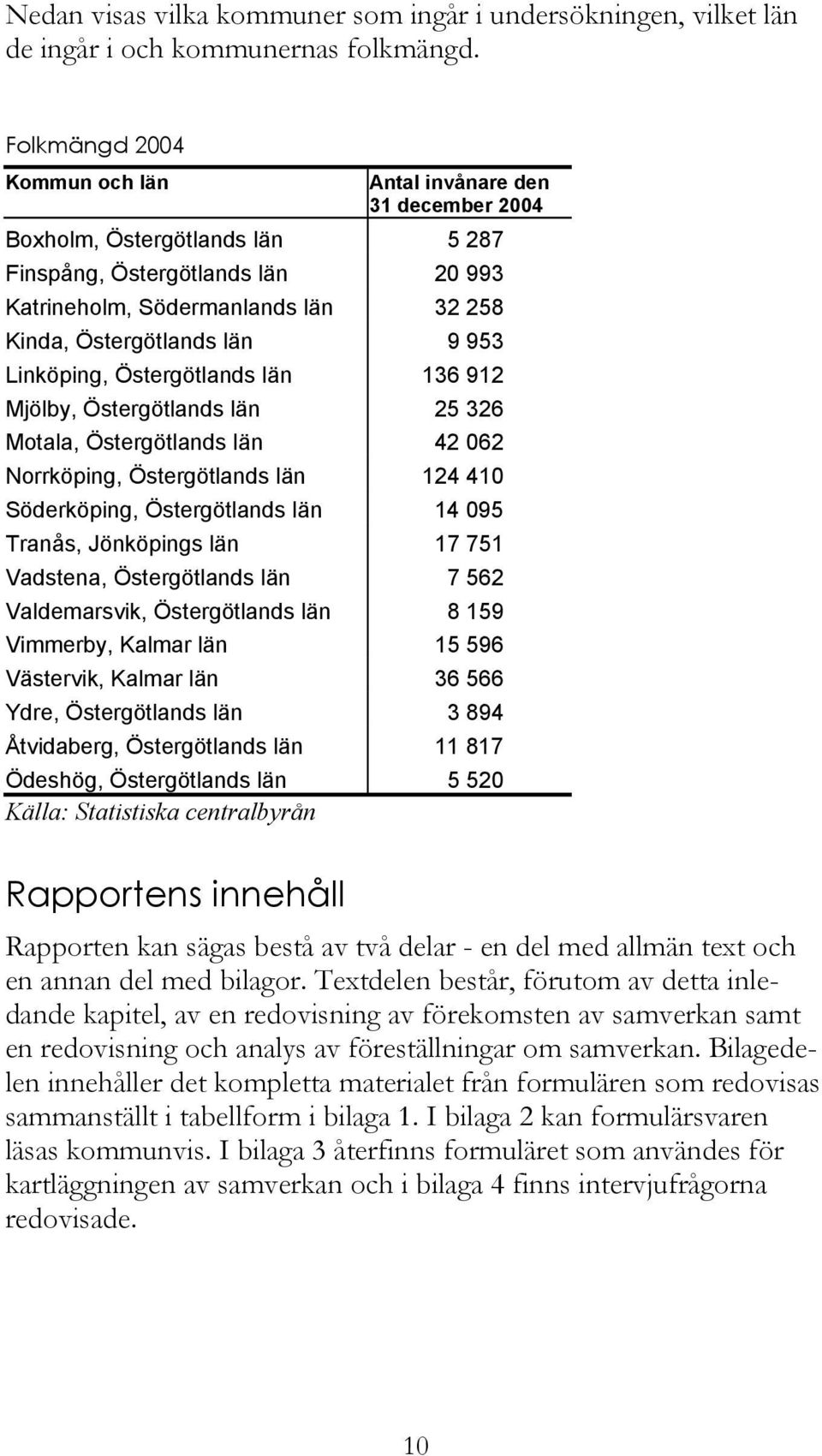 953 Linköping, Östergötlands län 136 912 Mjölby, Östergötlands län 25 326 Motala, Östergötlands län 42 062 Norrköping, Östergötlands län 124 410 Söderköping, Östergötlands län 14 095 Tranås,