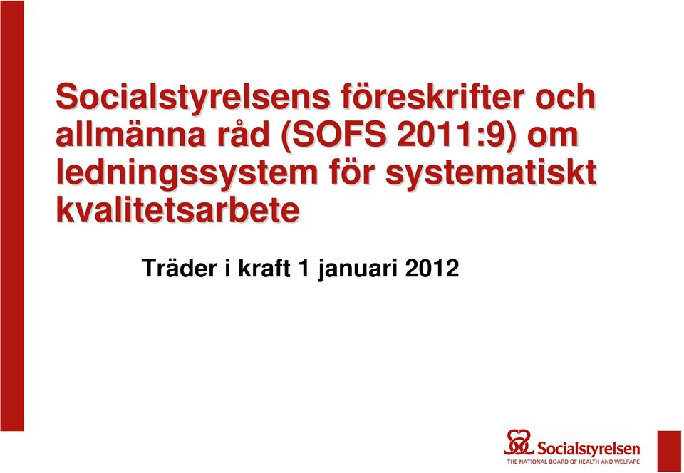 ledningssystem för f r systematiskt