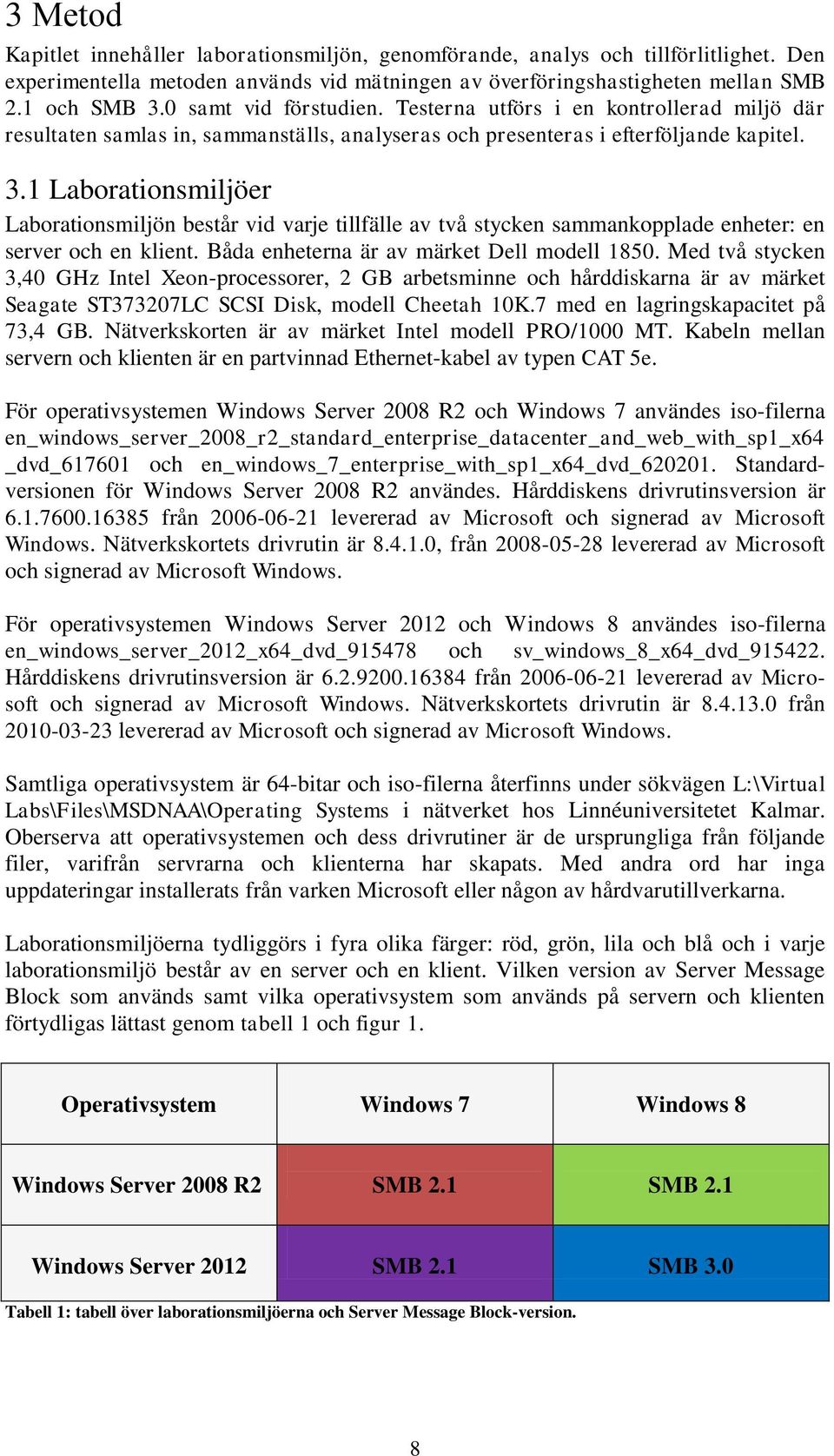 1 Laborationsmiljöer Laborationsmiljön består vid varje tillfälle av två stycken sammankopplade enheter: en server och en klient. Båda enheterna är av märket Dell modell 15.