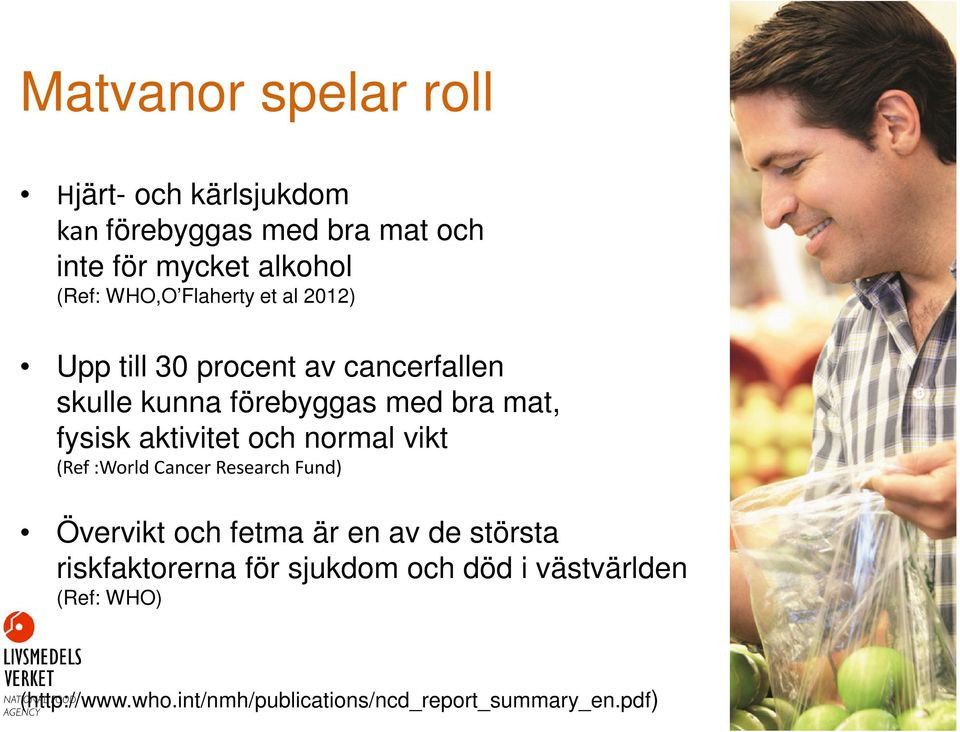 aktivitet och normal vikt (Ref :World Cancer Research Fund) Övervikt och fetma är en av de största