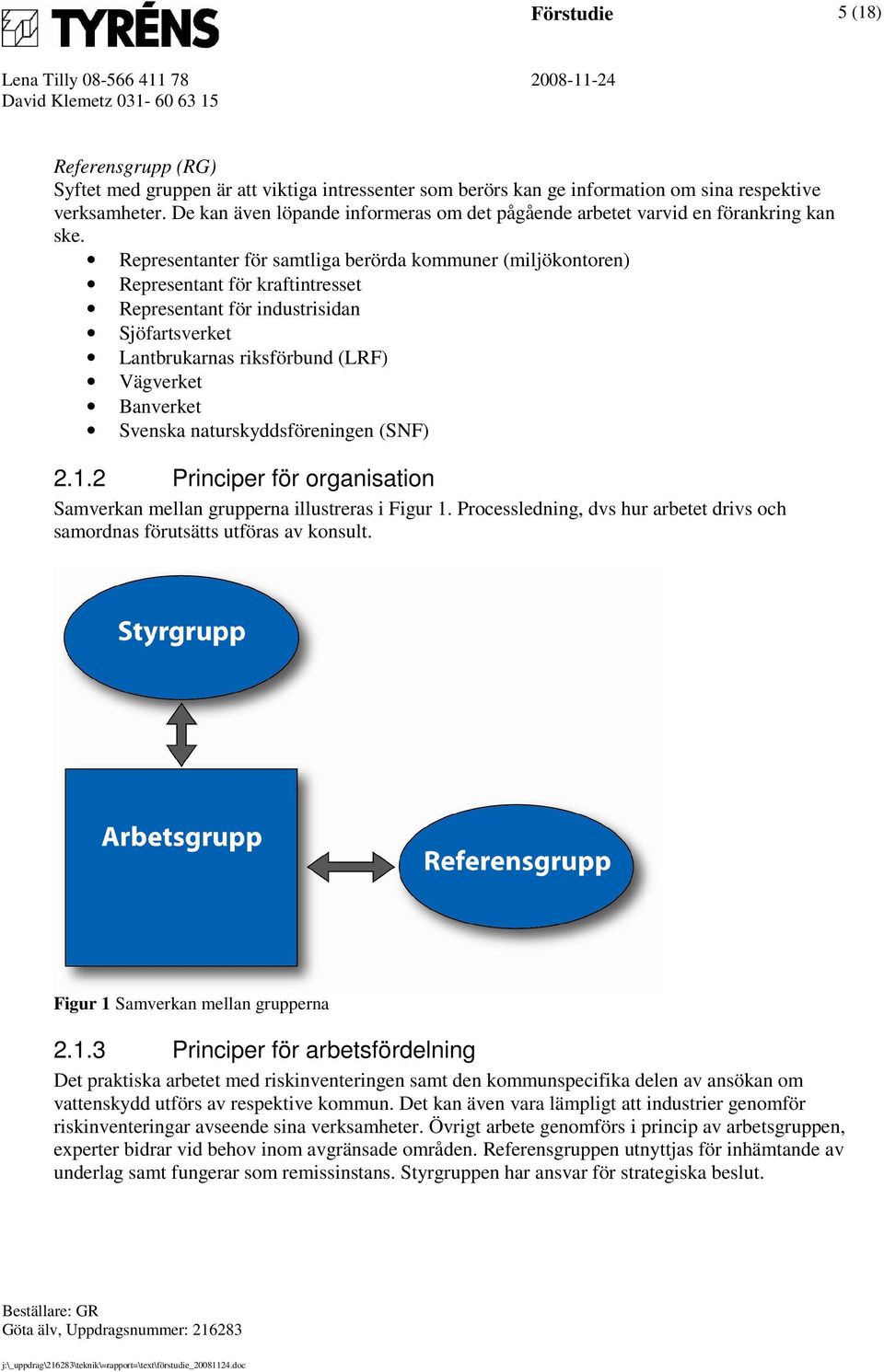 Representanter för samtliga berörda kommuner (miljökontoren) Representant för kraftintresset Representant för industrisidan Sjöfartsverket Lantbrukarnas riksförbund (LRF) Vägverket Banverket Svenska