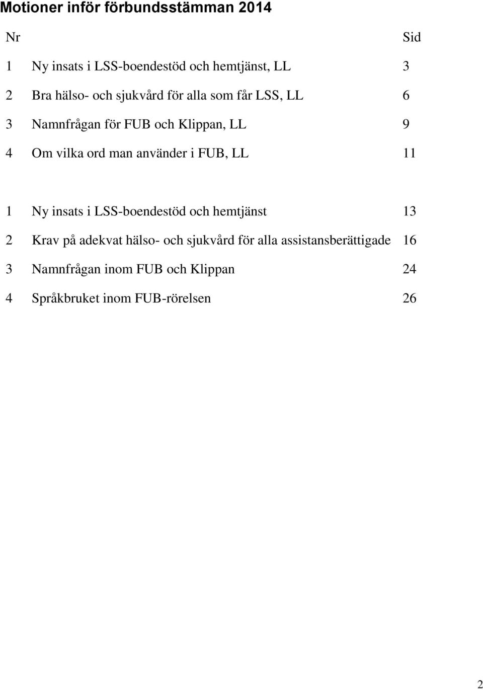 man använder i FUB, LL 11 1 Ny insats i LSS-boendestöd och hemtjänst 13 2 Krav på adekvat hälso- och