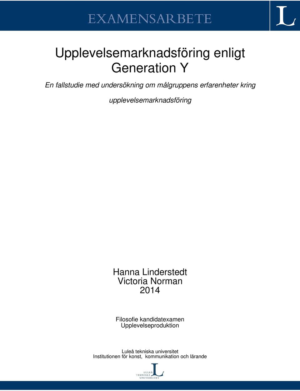 Linderstedt Victoria Norman 2014 Filosofie kandidatexamen