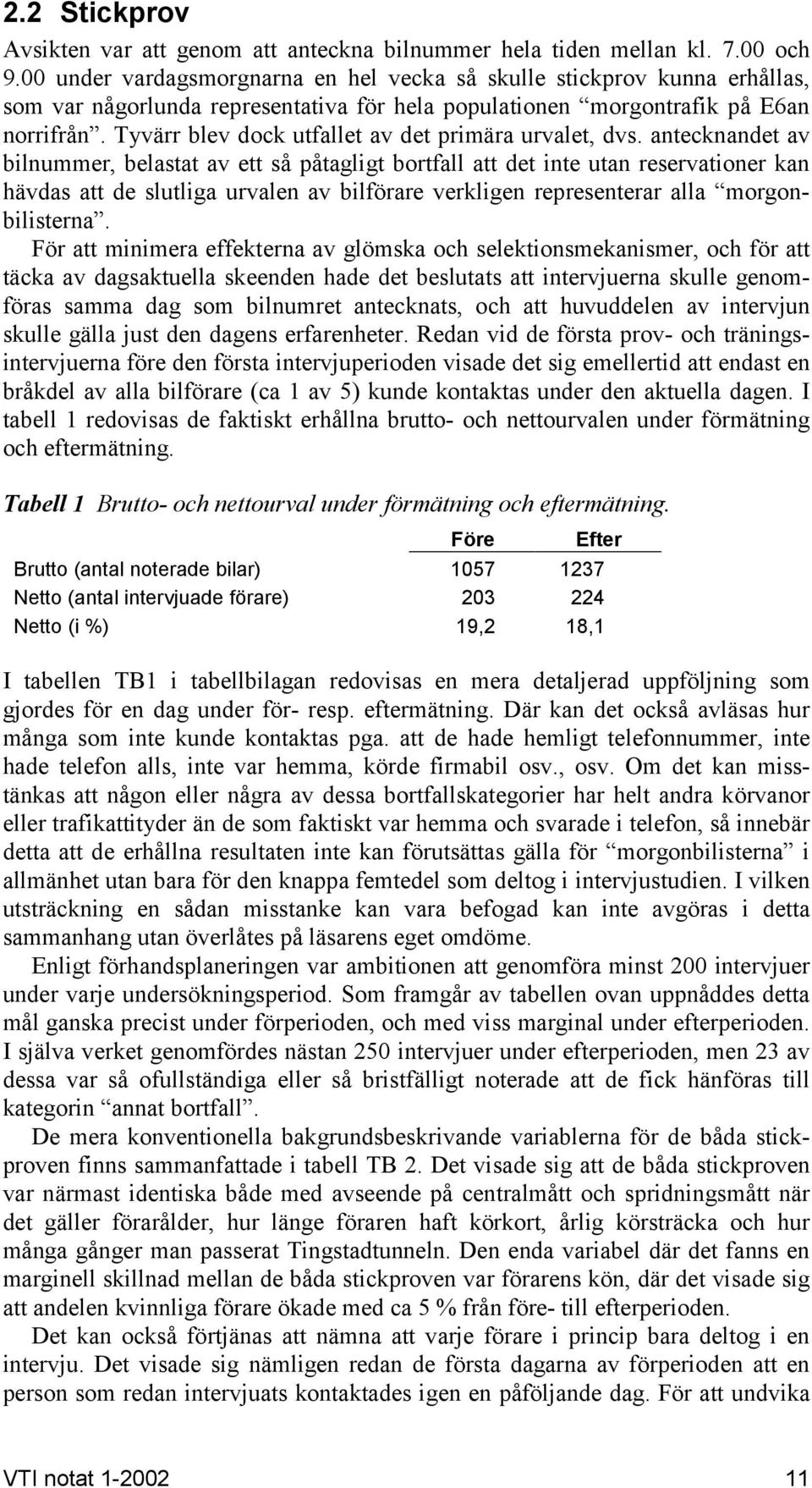 Tyvärr blev dock utfallet av det primära urvalet, dvs.