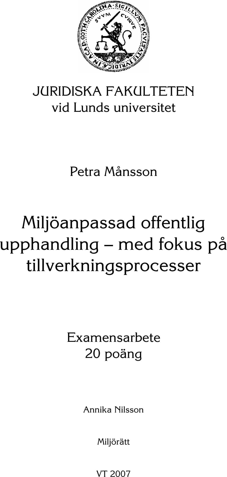 upphandling med fokus på