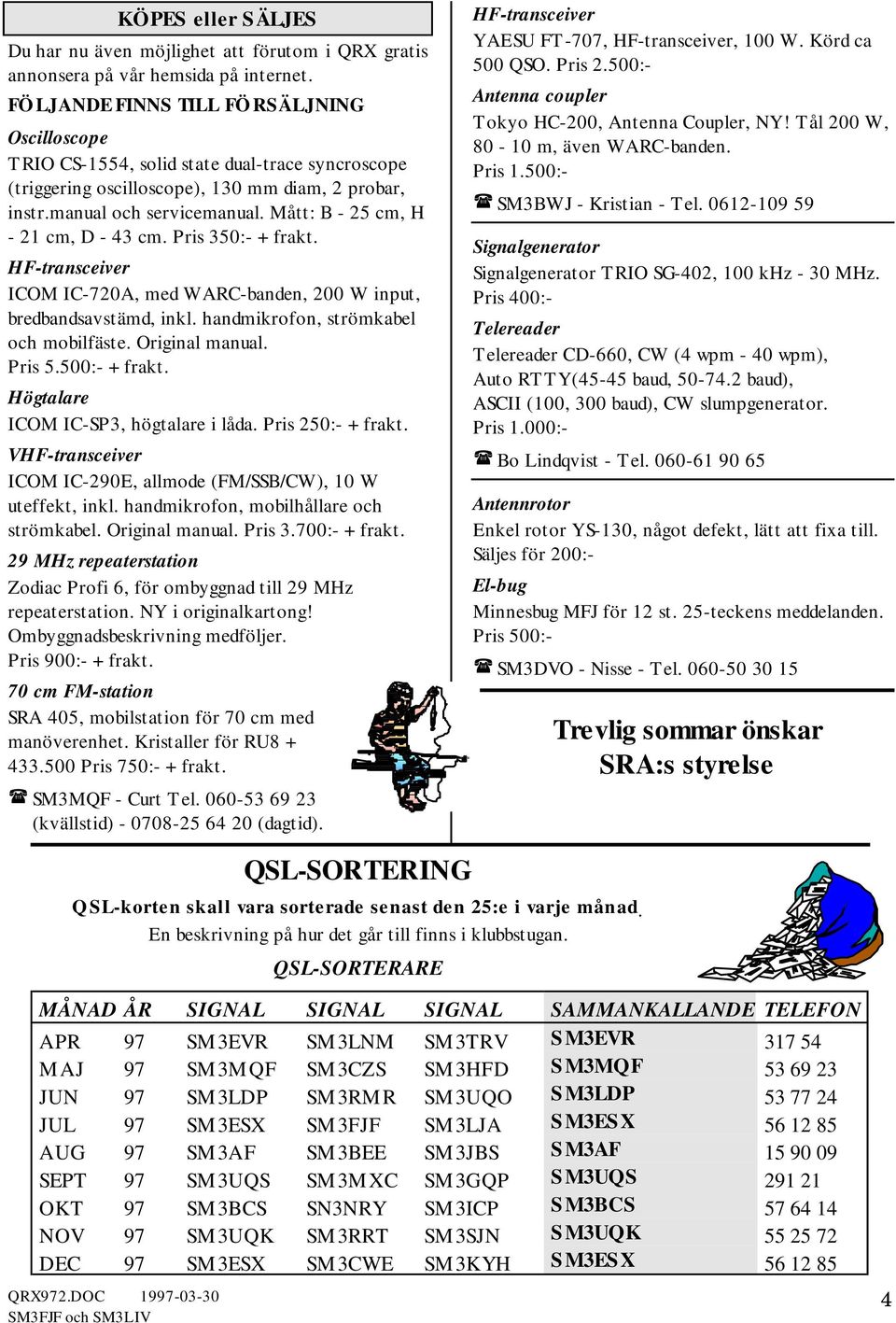 Mått: B - 25 cm, H - 21 cm, D - 43 cm. Pris 350:- + frakt. HF-transceiver ICOM IC-720A, med WARC-banden, 200 W input, bredbandsavstämd, inkl. handmikrofon, strömkabel och mobilfäste. Original manual.