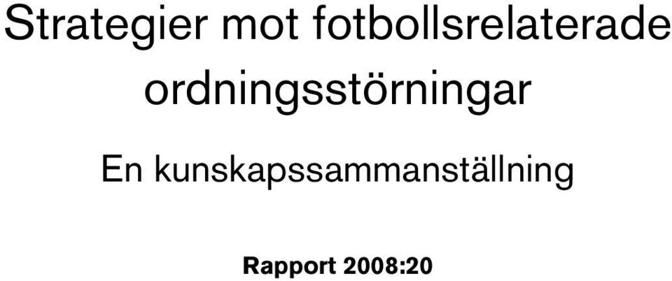 ordningsstörningar En