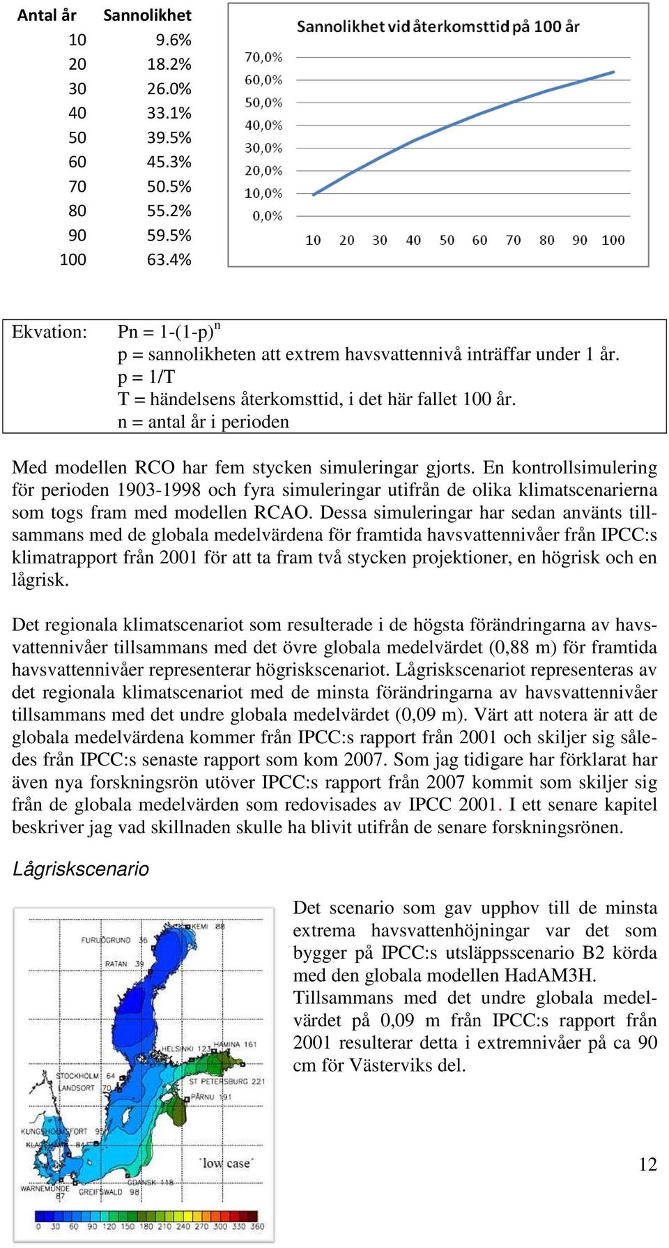 n = antal år i perioden Med modellen RCO har fem stycken simuleringar gjorts.