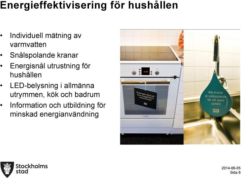 hushållen LED-belysning i allmänna utrymmen, kök och badrum