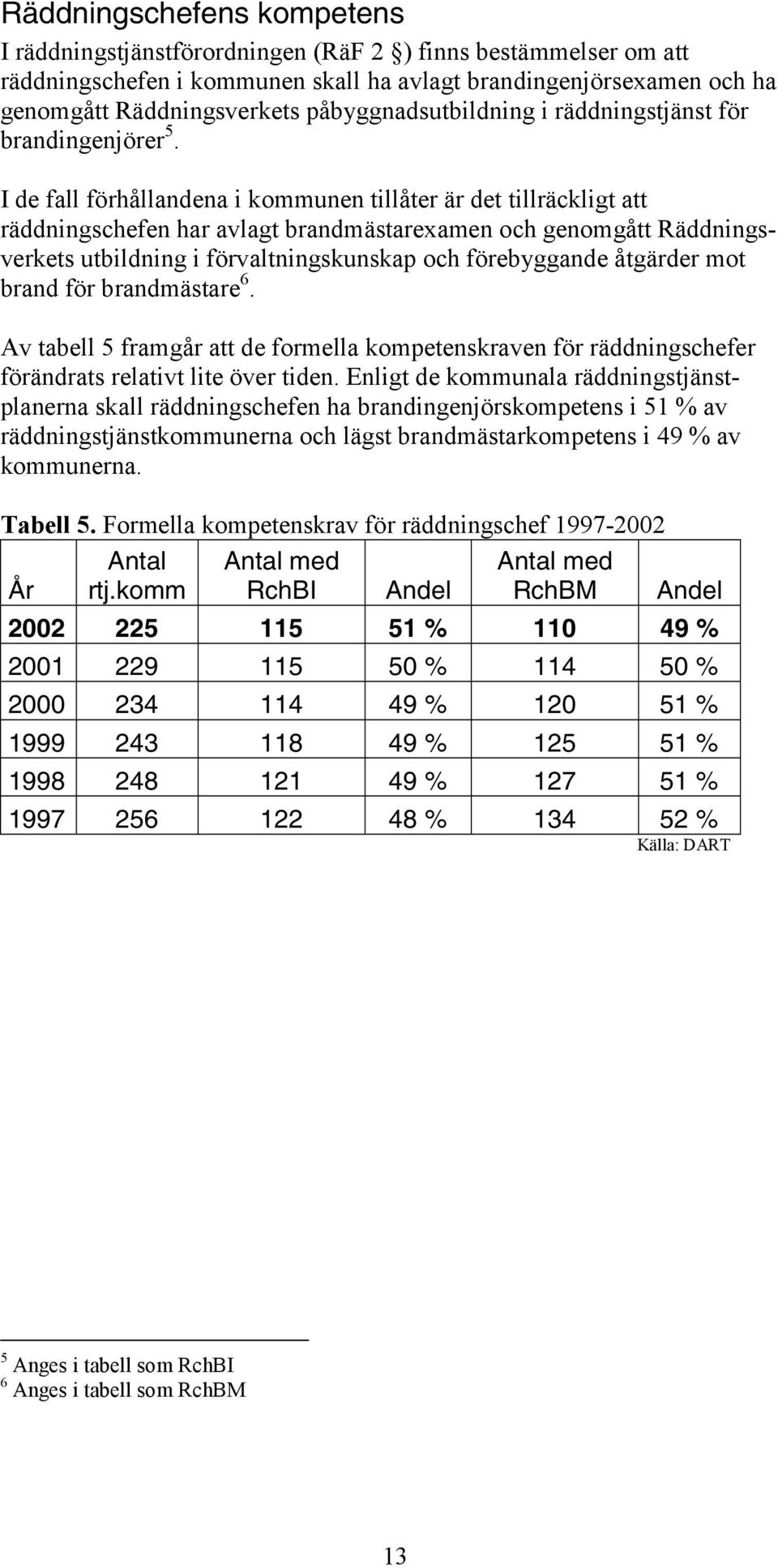 I de fall förhållandena i kommunen tillåter är det tillräckligt att räddningschefen har avlagt brandmästarexamen och genomgått Räddningsverkets utbildning i förvaltningskunskap och förebyggande