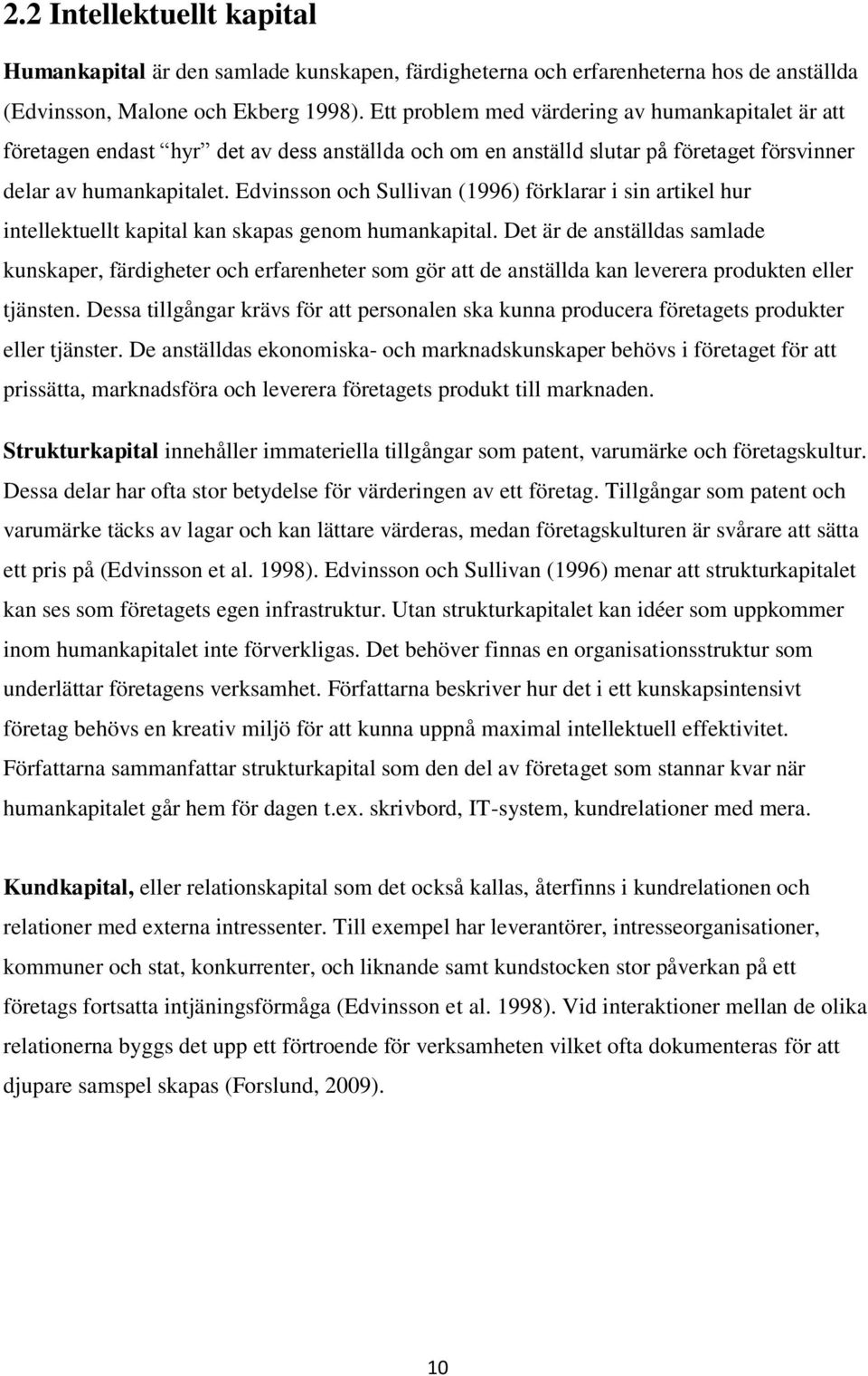 Edvinsson och Sullivan (1996) förklarar i sin artikel hur intellektuellt kapital kan skapas genom humankapital.
