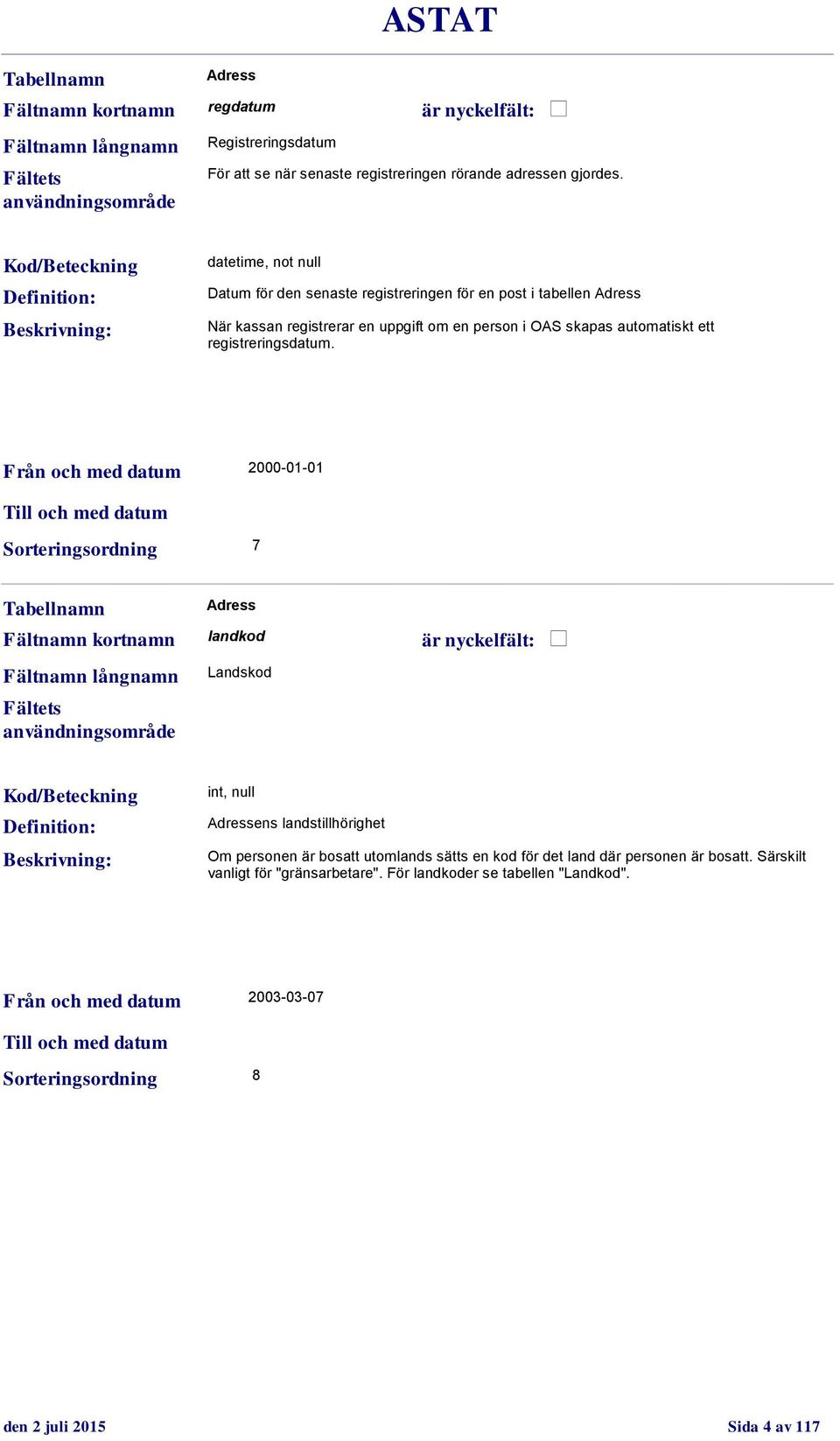 automatiskt ett registreringsdatum.