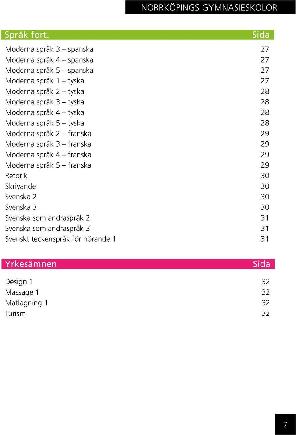 Moderna språk 4 tyska Moderna språk 5 tyska Moderna språk 2 franska Moderna språk 3 franska Moderna språk 4 franska Moderna språk 5 franska