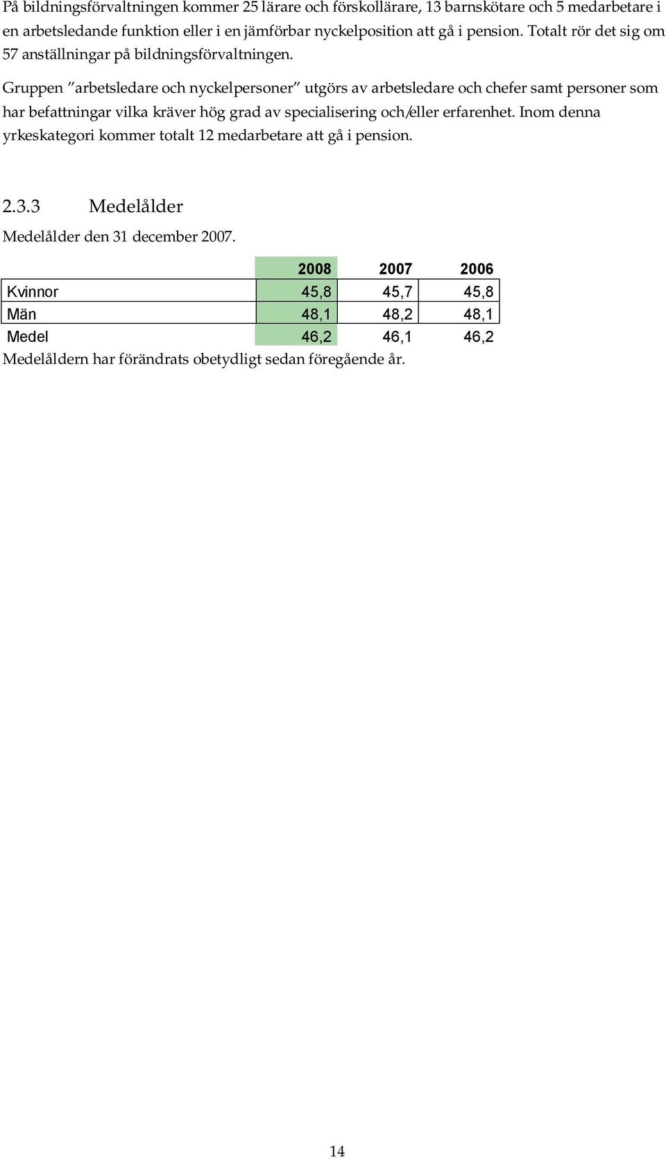 Gruppen arbetsledare och nyckelpersoner utgörs av arbetsledare och chefer samt personer som har befattningar vilka kräver hög grad av specialisering och/eller