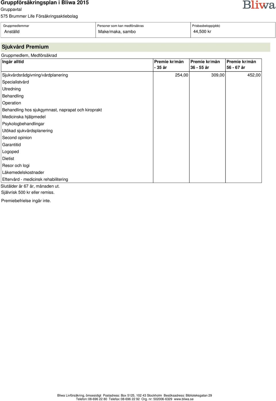 kiroprakt Medicinska hjälpmedel Psykologbehandlingar Utökad sjukvårdsplanering Second opinion Garantitid Logoped Dietist