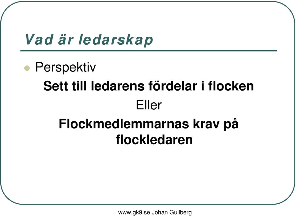 i flocken Eller