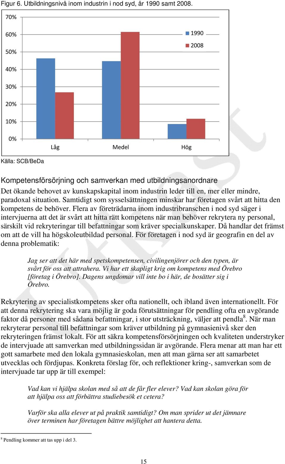 mindre, paradoxal situation. Samtidigt som sysselsättningen minskar har företagen svårt att hitta den kompetens de behöver.