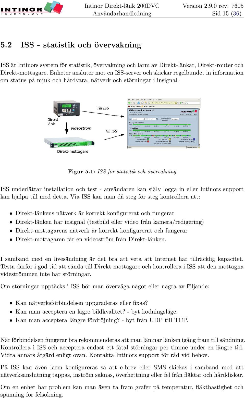 1: ISS för statistik och övervakning ISS underlättar installation och test - användaren kan själv logga in eller Intinors support kan hjälpa till med detta.