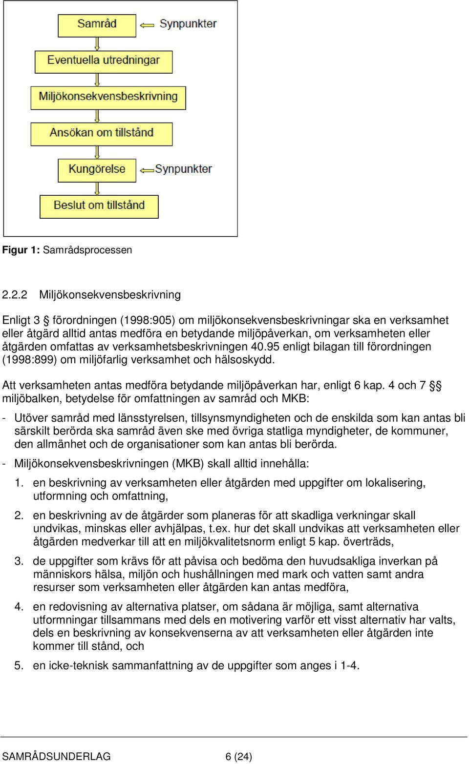 åtgärden omfattas av verksamhetsbeskrivningen 40.95 enligt bilagan till förordningen (1998:899) om miljöfarlig verksamhet och hälsoskydd.