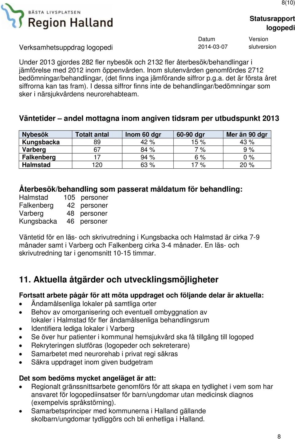 I dessa siffror finns inte de behandlingar/bedömningar som sker i närsjukvårdens neurorehabteam.