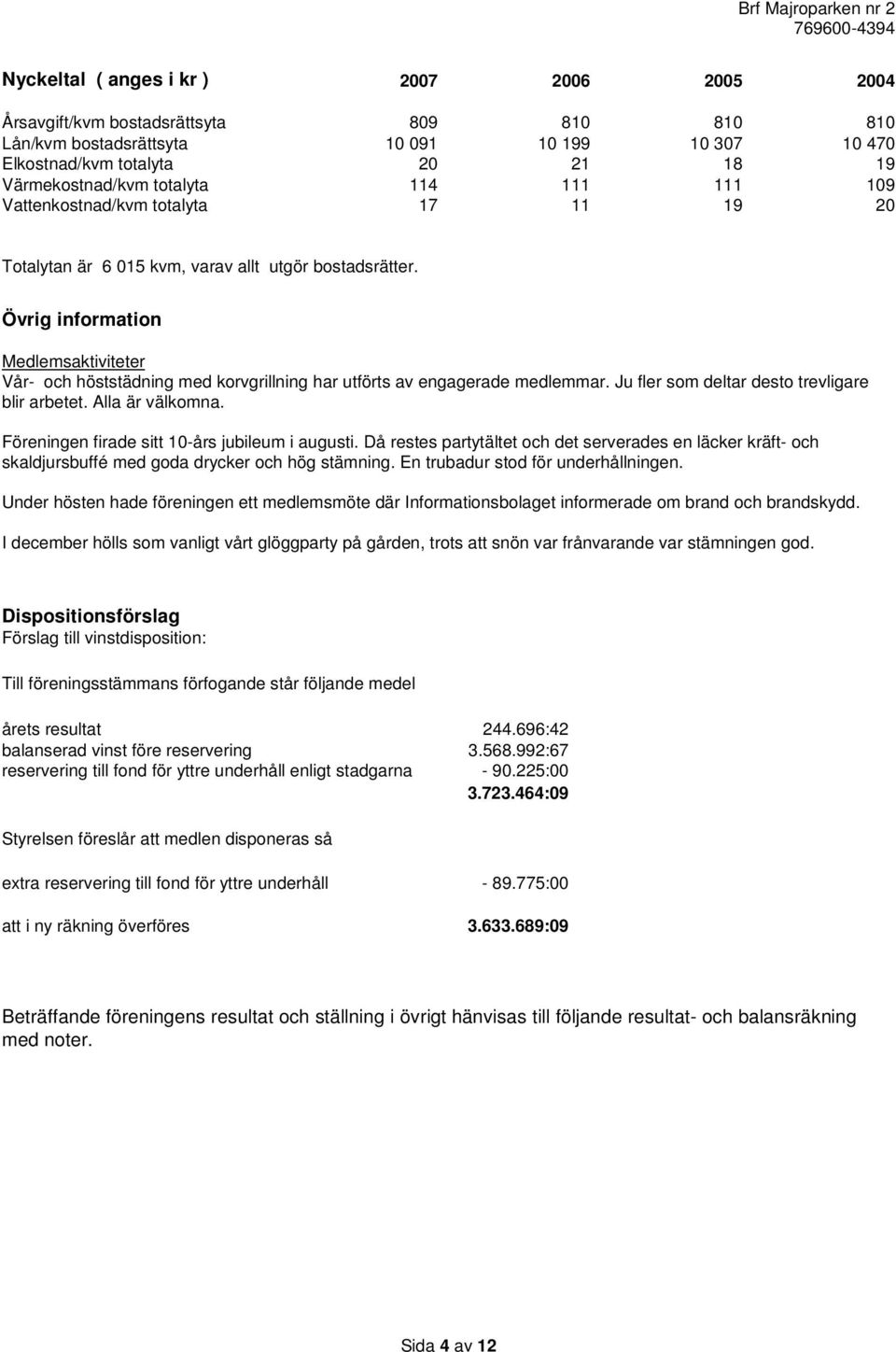 Övrig information Medlemsaktiviteter Vår- och höststädning med korvgrillning har utförts av engagerade medlemmar. Ju fler som deltar desto trevligare blir arbetet. Alla är välkomna.