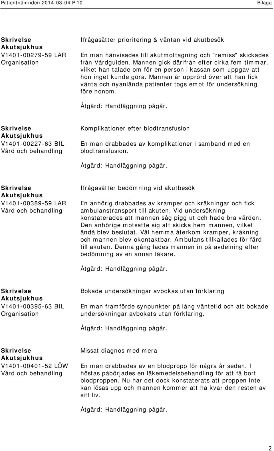 Mannen är upprörd över att han fick vänta och nyanlända patienter togs emot för undersökning före honom.