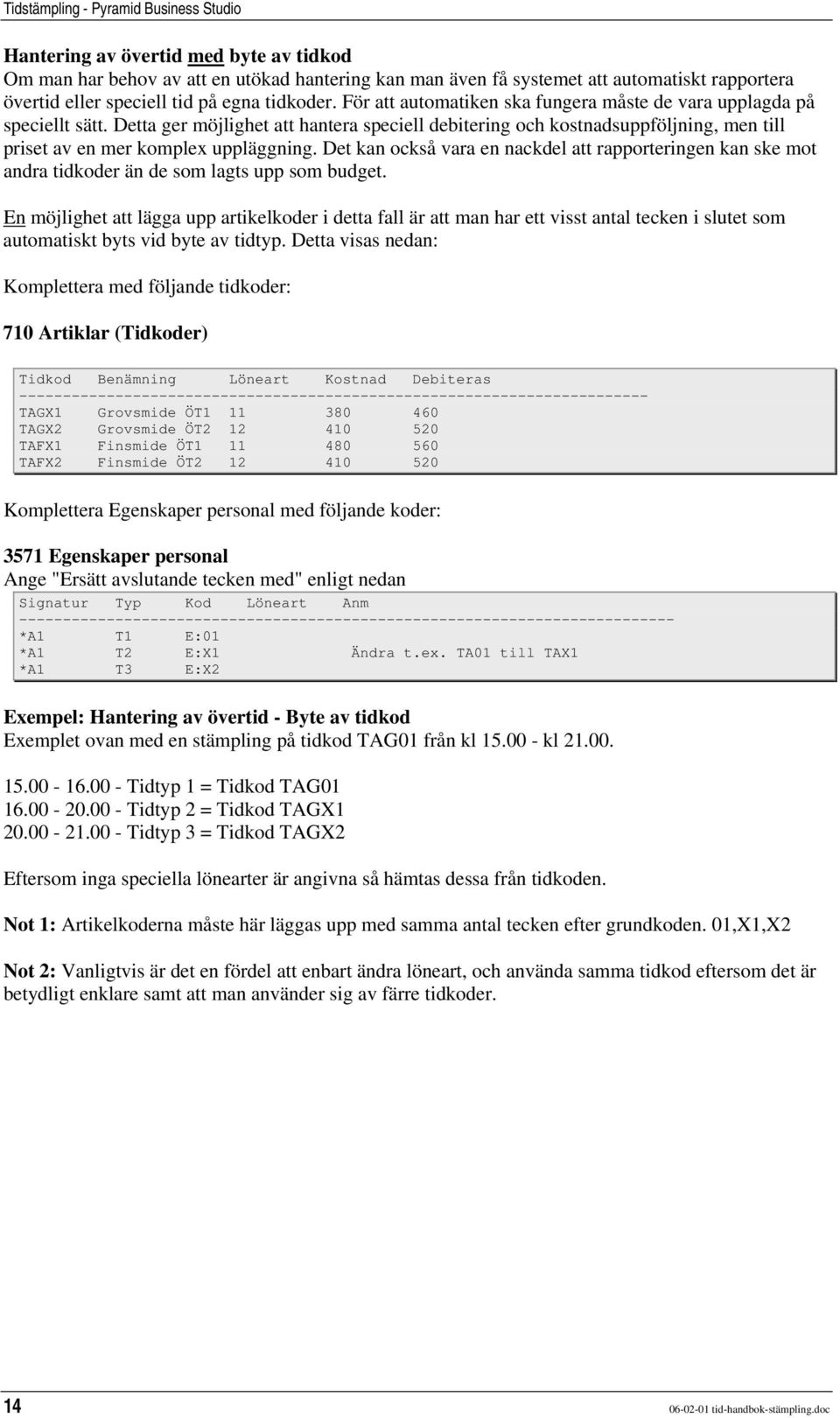 Det kan också vara en nackdel att rapporteringen kan ske mot andra tidkoder än de som lagts upp som budget.