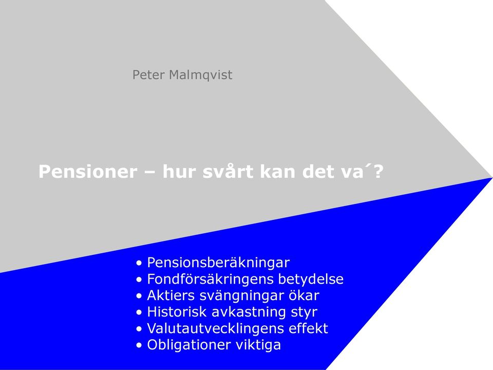 Aktiers svängningar ökar Historisk avkastning