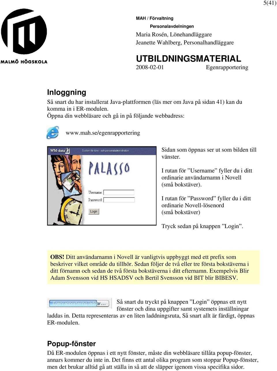 I rutan för Password fyller du i ditt ordinarie Novell-lösenord (små bokstäver) Tryck sedan på knappen Login. OBS!