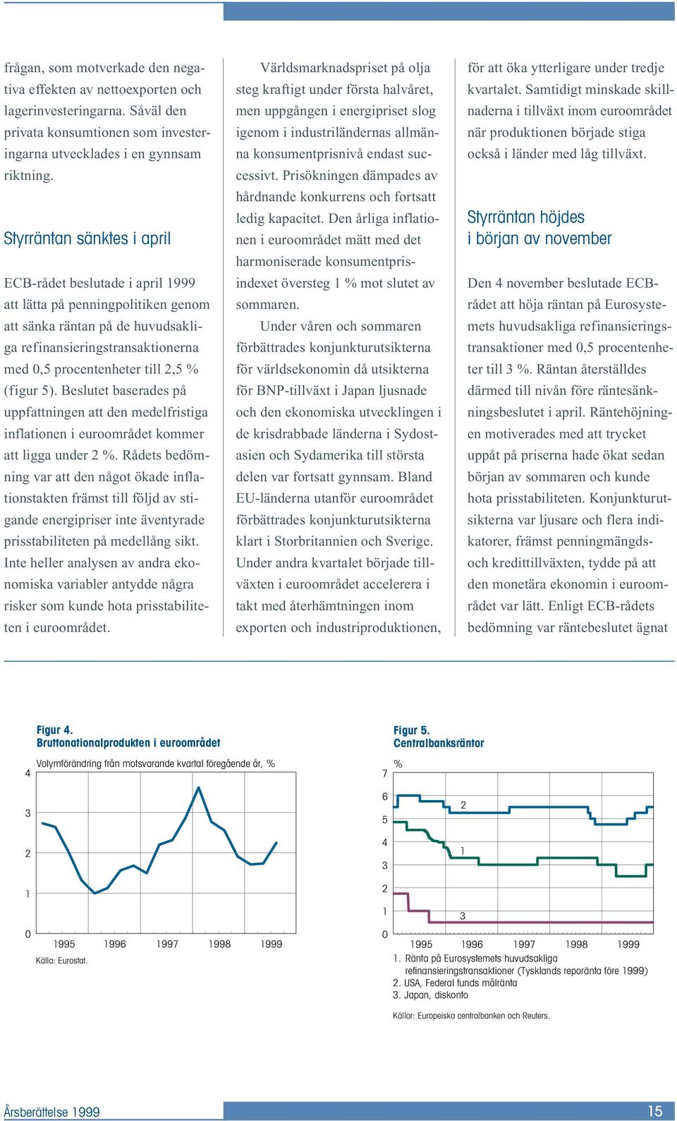 (figur 5). Beslutet baserades på uppfattningen att den medelfristiga inflationen i euroområdet kommer att ligga under 2 %.