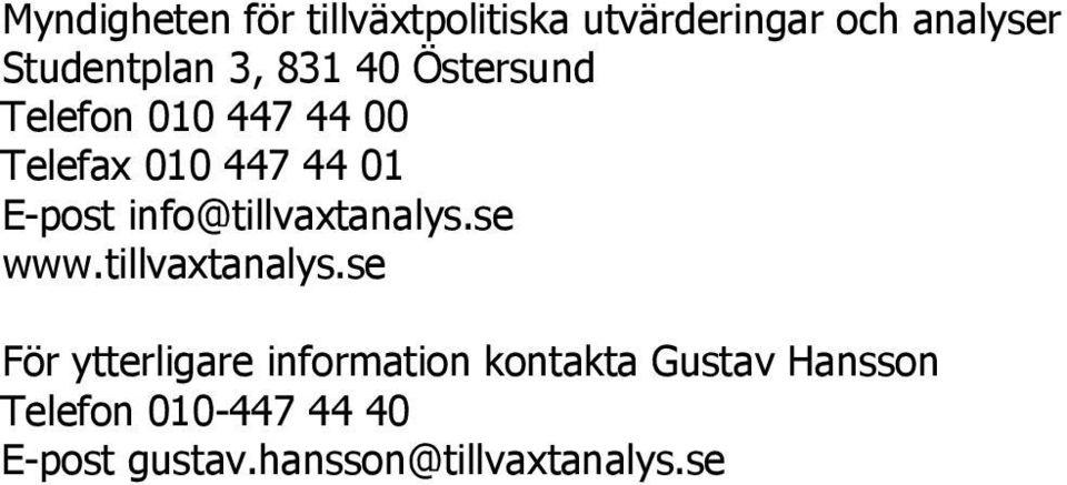 info@tillvaxtanalys.