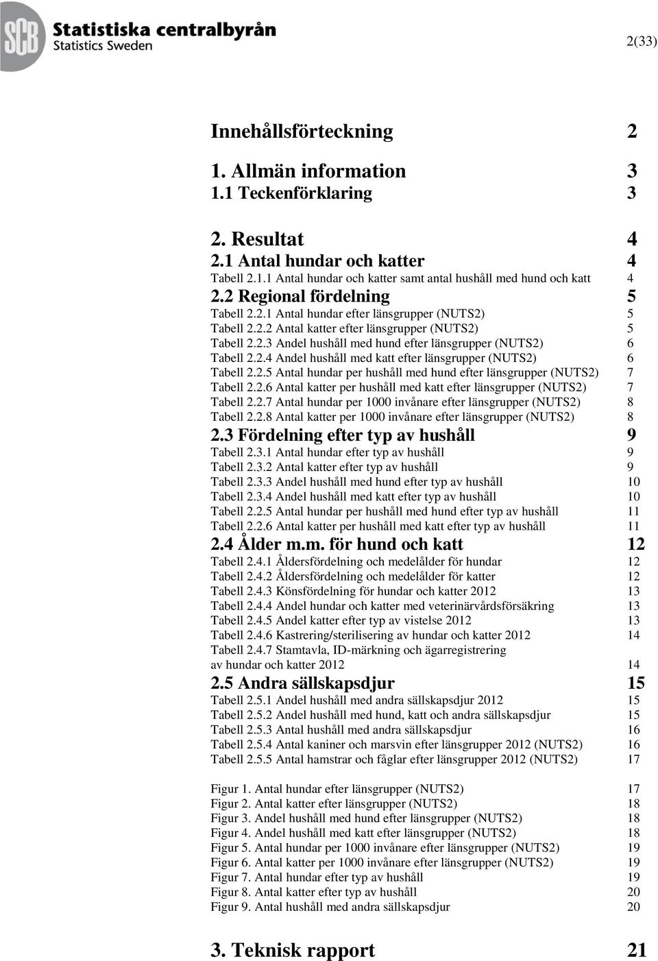 2.4 Andel hushåll med katt efter länsgrupper (NUTS2) 6 Tabell 2.2.5 Antal hundar per hushåll med hund efter länsgrupper (NUTS2) 7 Tabell 2.2.6 Antal katter per hushåll med katt efter länsgrupper (NUTS2) 7 Tabell 2.