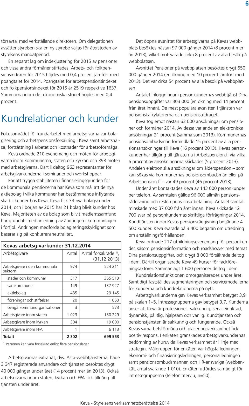 Poängtalet för arbetspensionsindexet och folkpensionsindexet för 2015 är 2519 respektive 1637. Summorna inom det ekonomiska stödet höjdes med 0,4 procent.