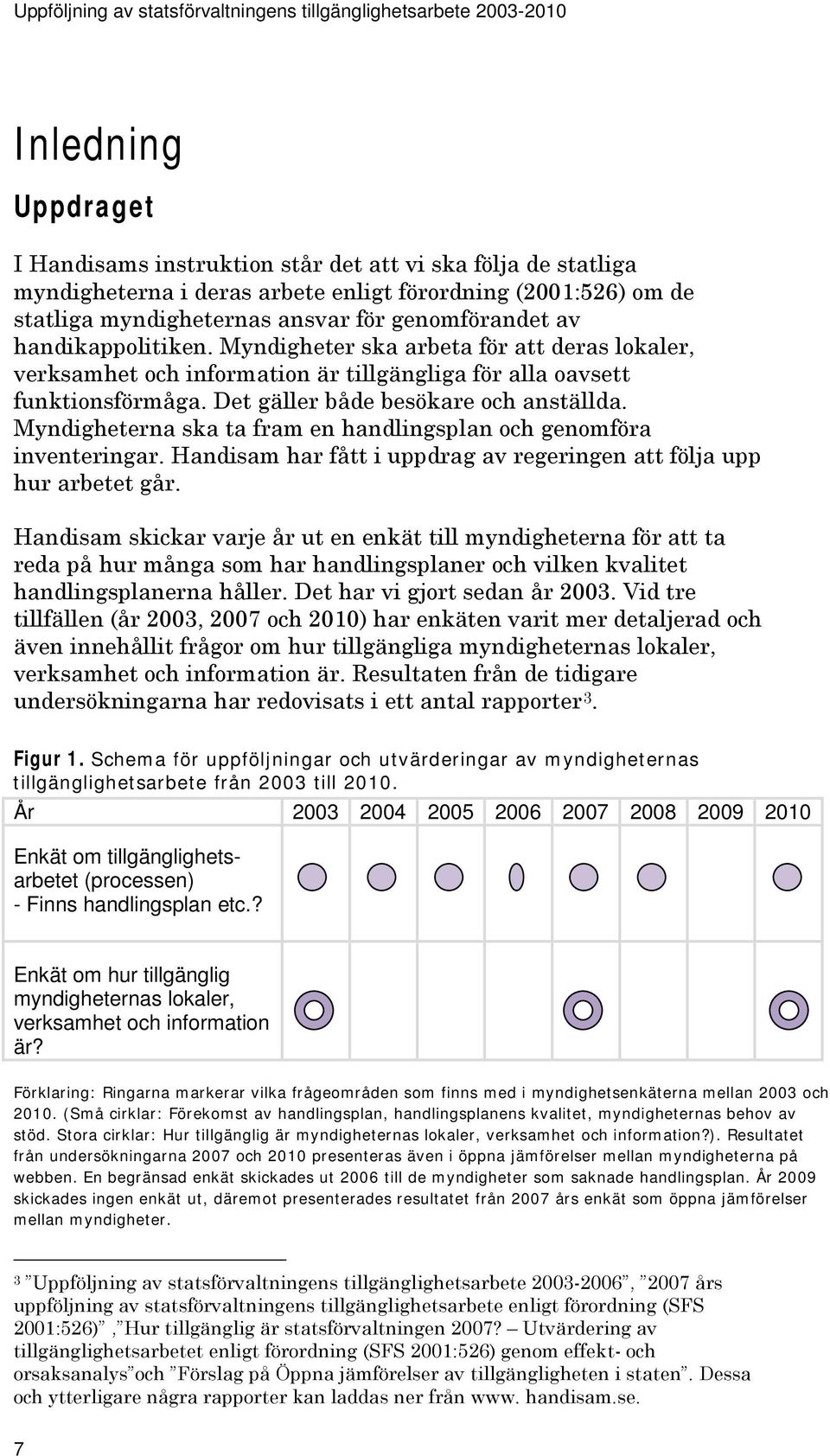 Myndigheterna ska ta fram en handlingsplan och genomföra inventeringar. Handisam har fått i uppdrag av regeringen att följa upp hur arbetet går.