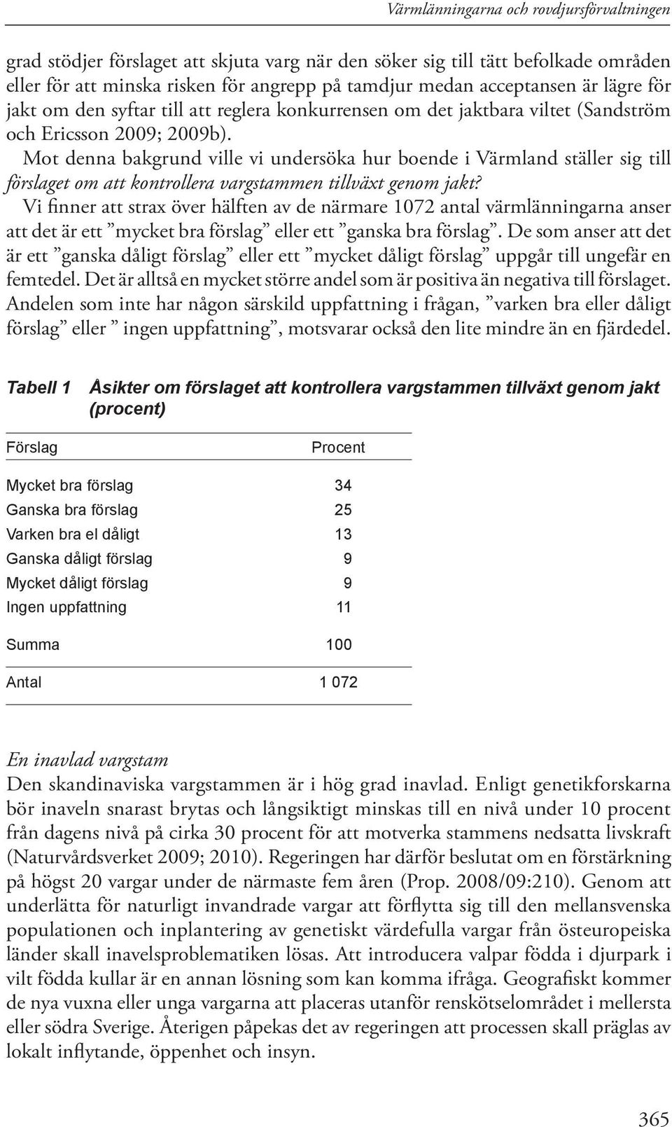 Mot denna bakgrund ville vi undersöka hur boende i Värmland ställer sig till förslaget om att kontrollera vargstammen tillväxt genom jakt?