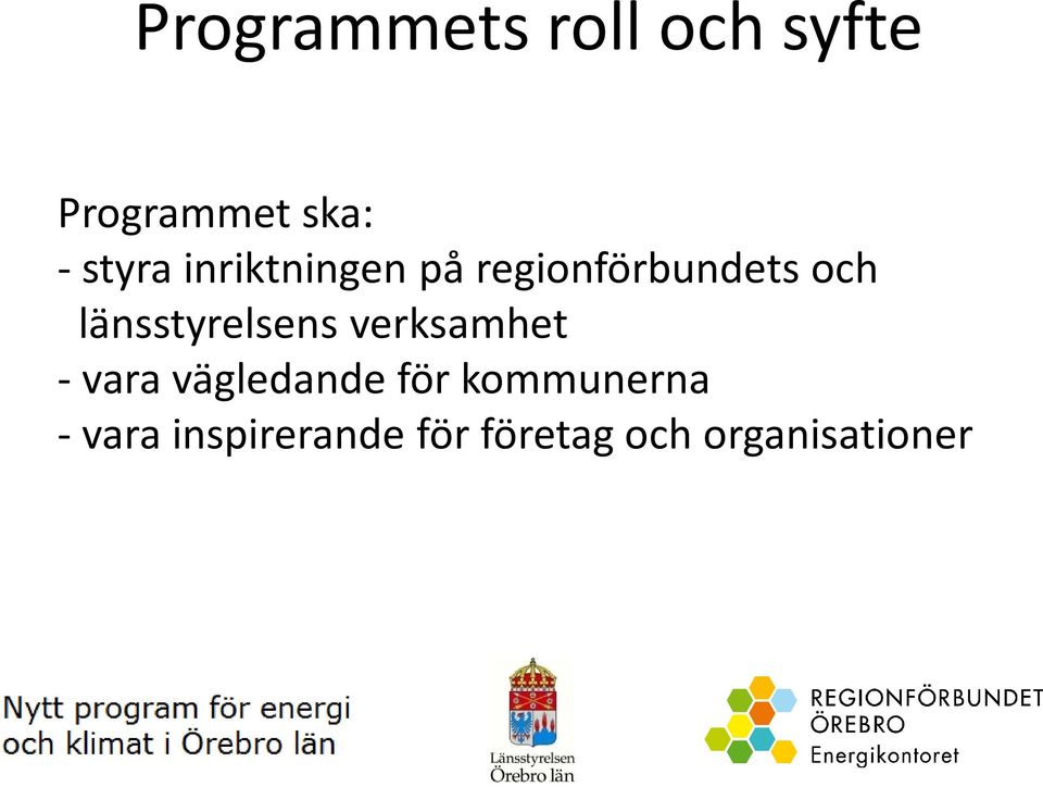 länsstyrelsens verksamhet -vara vägledande för