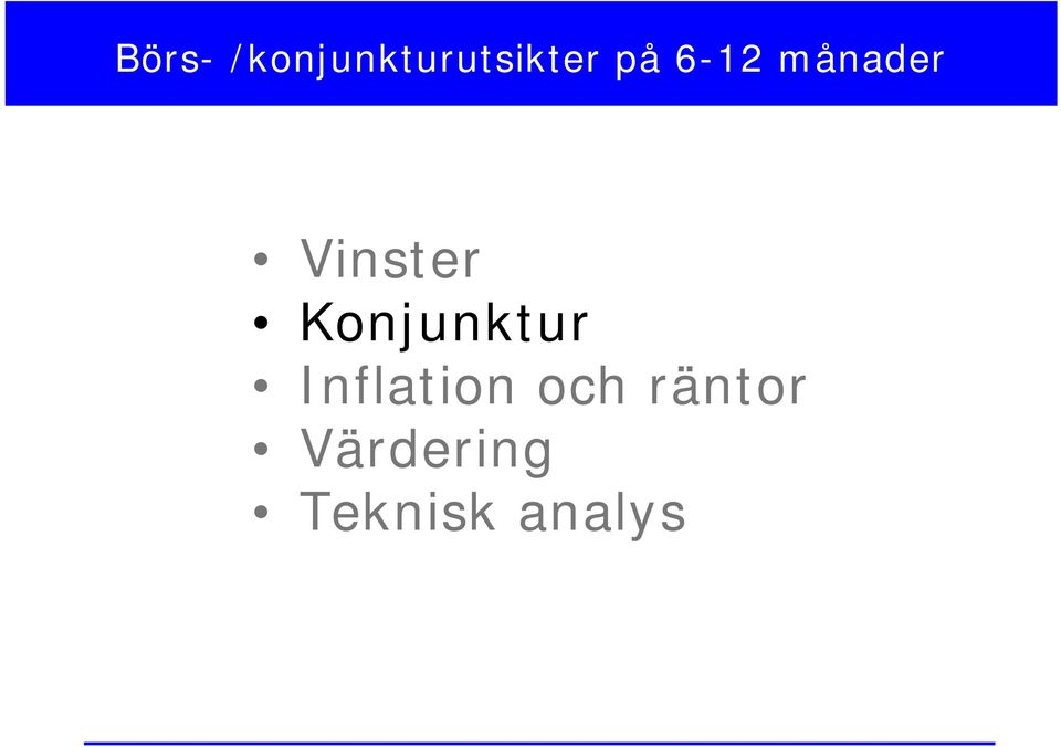 Konjunktur Inflation och