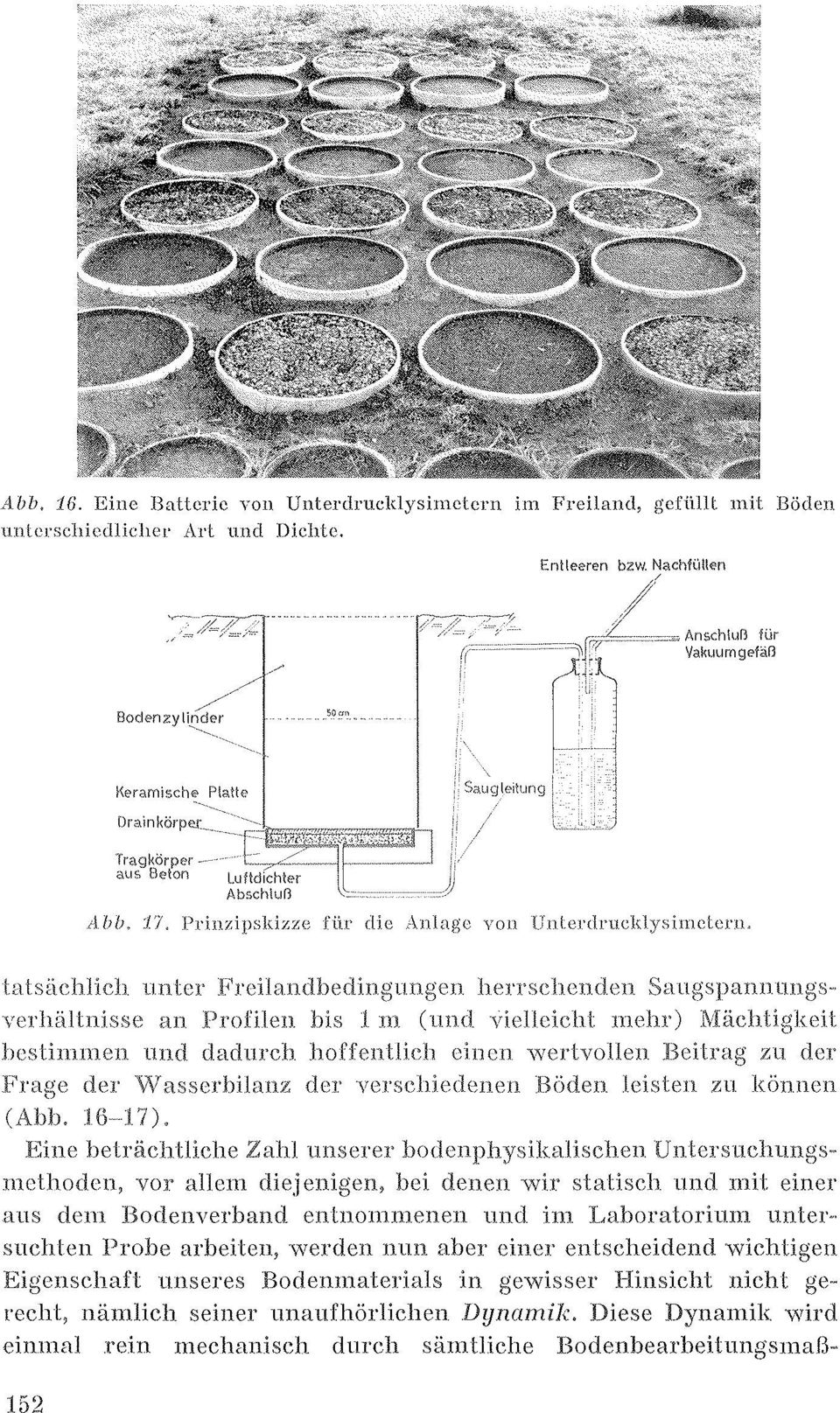 \nlage vojt Utllerdrucl\lysimelCl'JL laisäehlieh unler herrsehenden viclj eicbl Mäehtigk eil hestimmen und dadureh elnen wertvollen Beitrag zu der der Wasserbilanz der versehiedenen Bödell leisten zu.