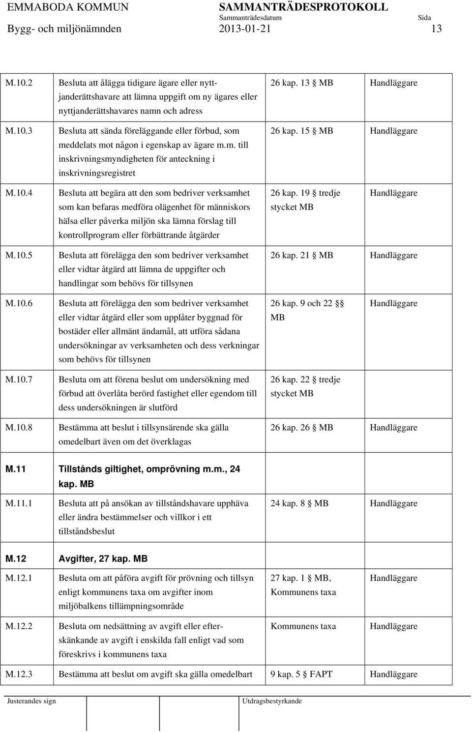 3 Besluta att ålägga tidigare ägare eller nyttjanderättshavare att lämna uppgift om ny ägares eller nyttjanderättshavares namn och adress Besluta att sända föreläggande eller förbud, som meddelats