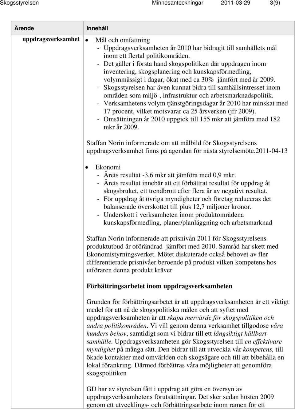 - Skogsstyrelsen har även kunnat bidra till samhällsintresset inom områden som miljö-, infrastruktur och arbetsmarknadspolitik.