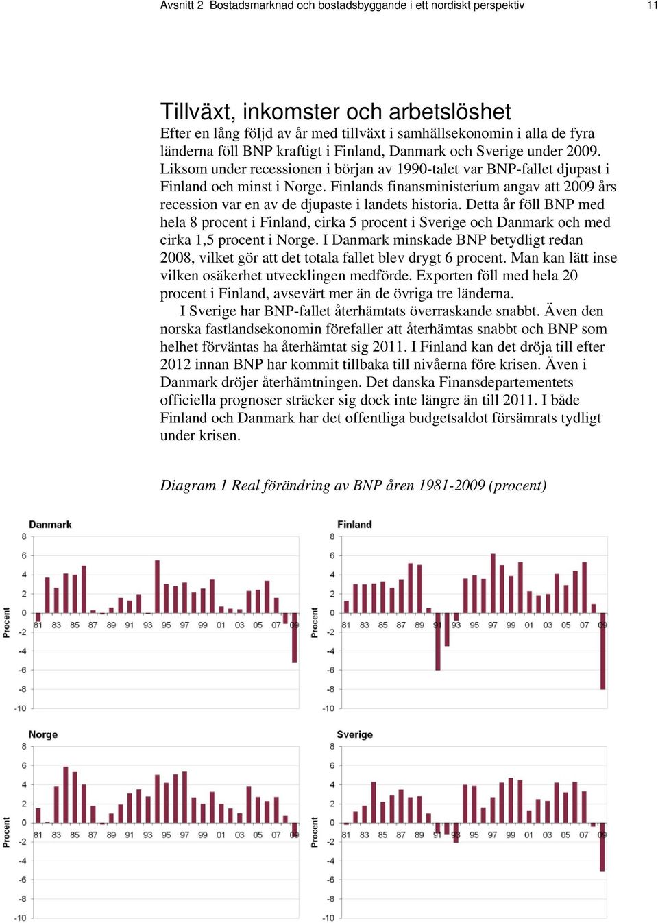 Finlands finansministerium angav att 2009 års recession var en av de djupaste i landets historia.