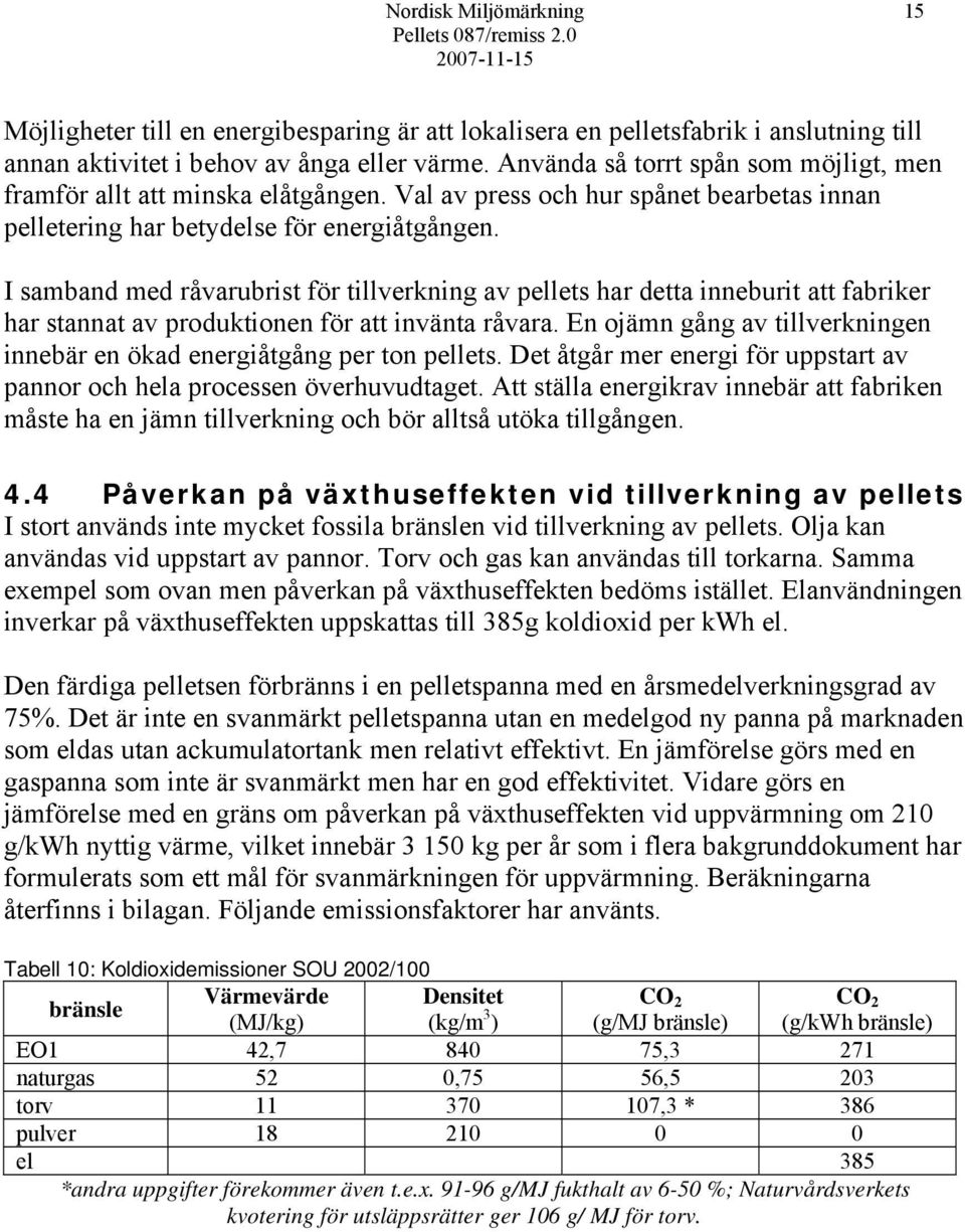 I samband med råvarubrist för tillverkning av pellets har detta inneburit att fabriker har stannat av produktionen för att invänta råvara.