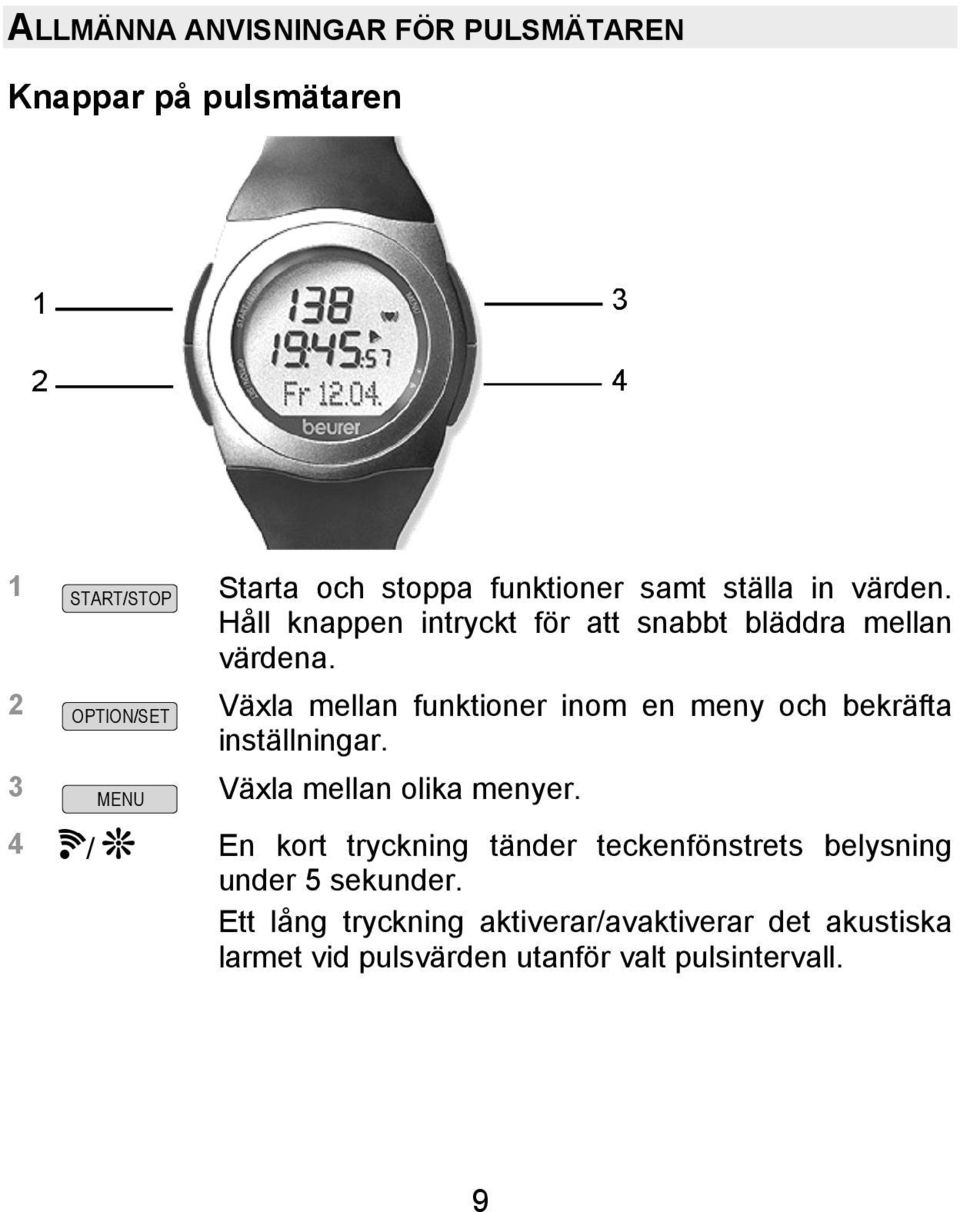 Växla mellan funktioner inom en meny och bekräfta inställningar. Växla mellan olika menyer.