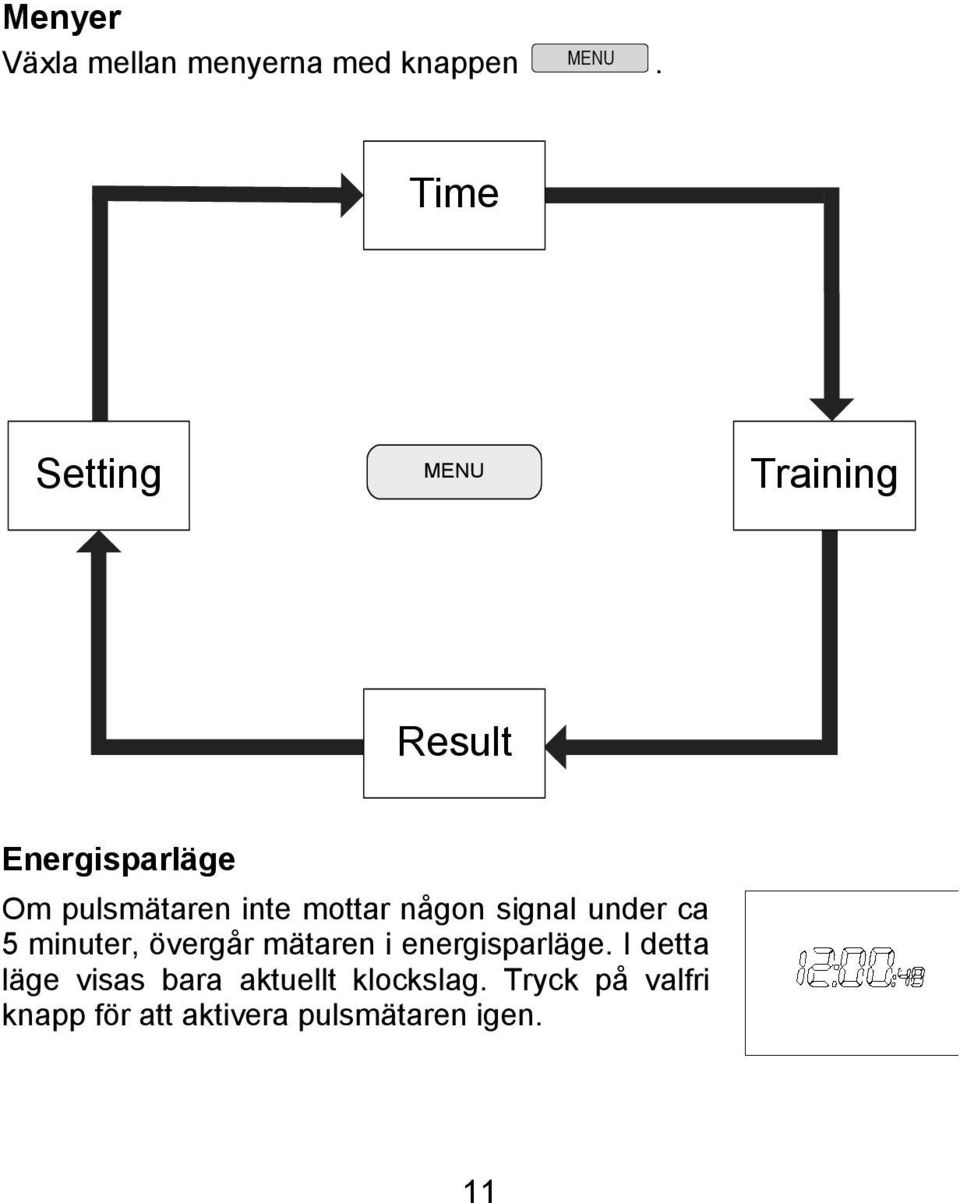 mottar någon signal under ca 5 minuter, övergår mätaren i energisparläge.