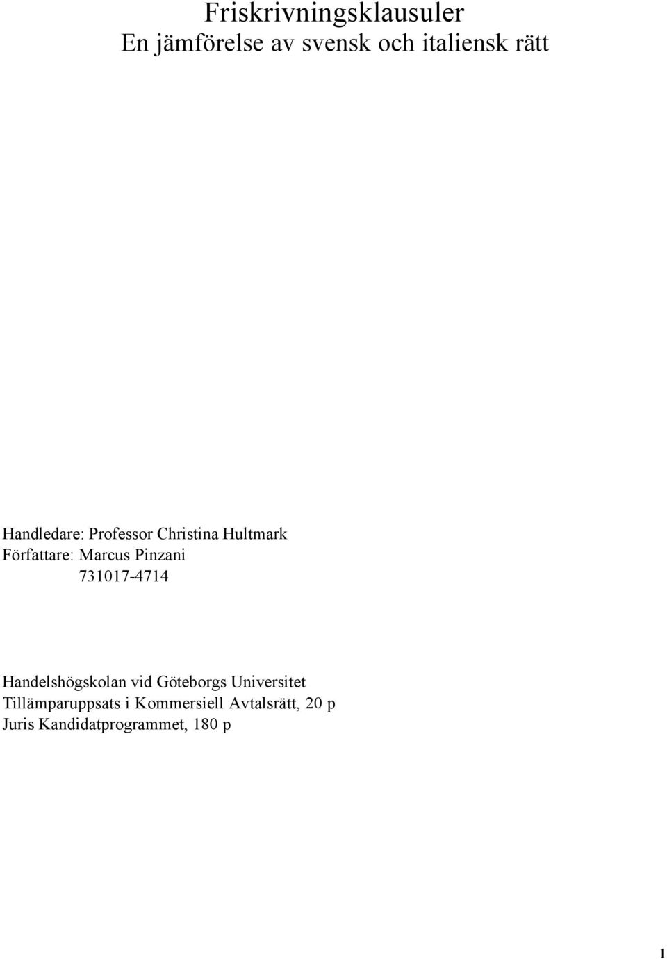 731017-4714 Handelshšgskolan vid Gšteborgs Universitet