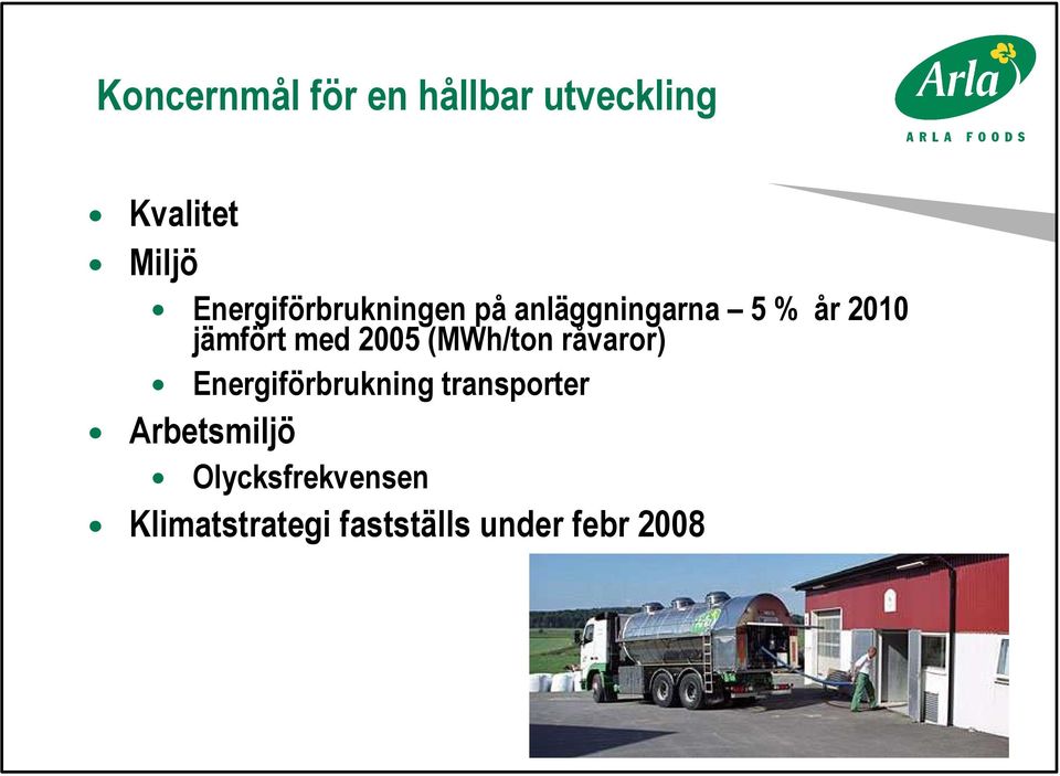 med 2005 (MWh/ton råvaror) Energiförbrukning transporter