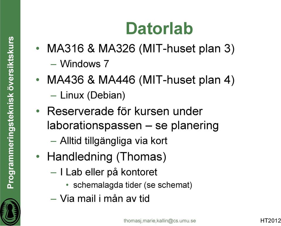 laborationspassen se planering Alltid tillgängliga via kort Handledning