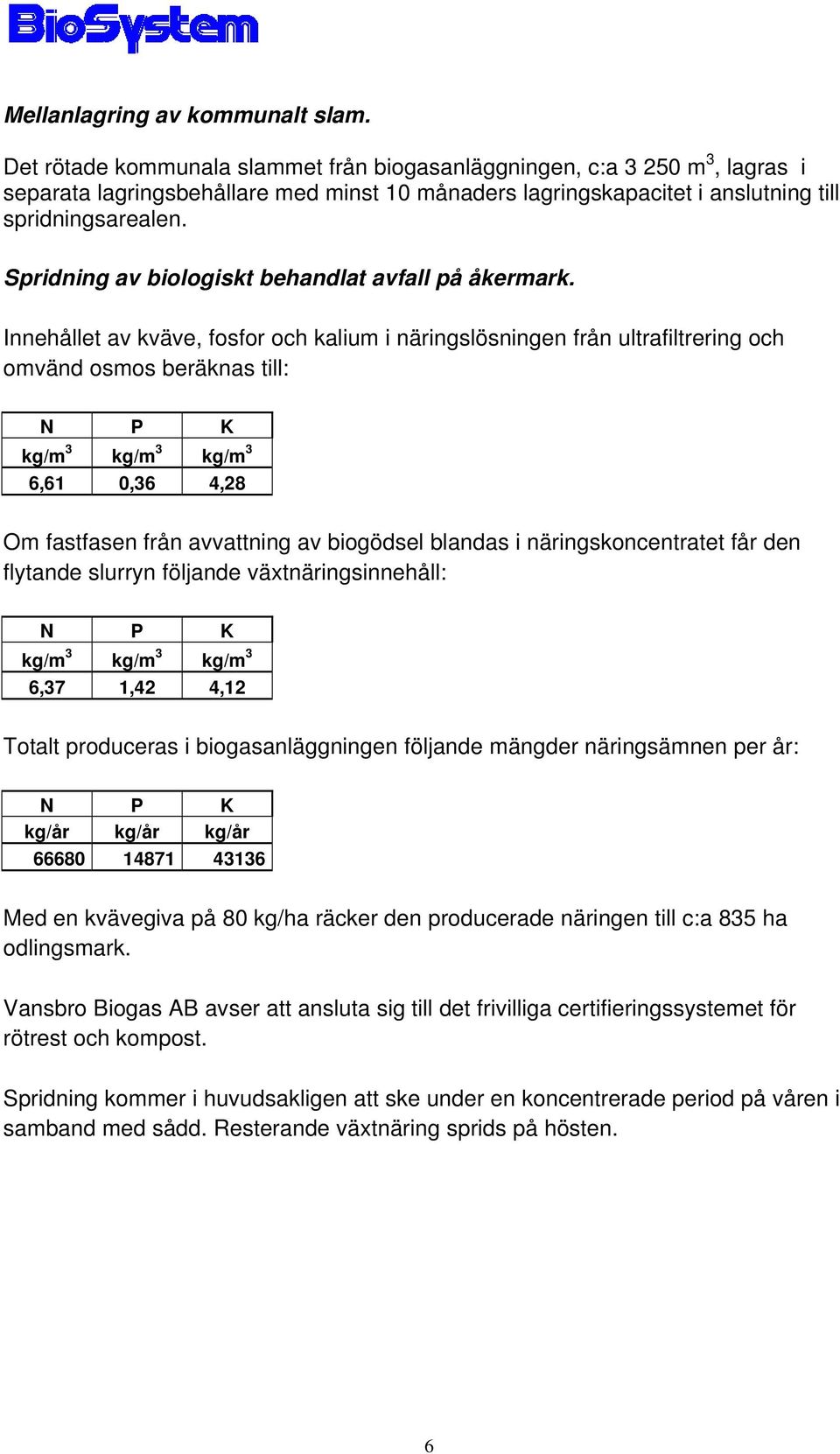 Spridning av biologiskt behandlat avfall på åkermark.