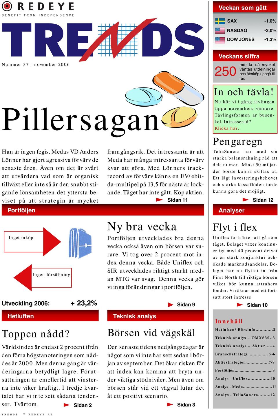 Ingen försäljning + 23,2% framgångsrik. Det intressanta är att Meda har många intressanta förvärv kvar att göra.